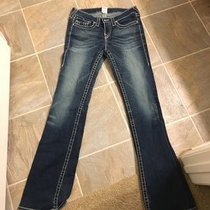 Rhinestone true religion straight leg jeans size30